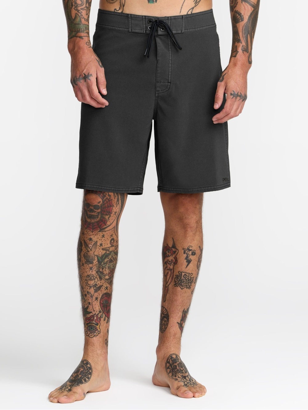 RVCA Men's Charcoal Drawstring Board Shorts